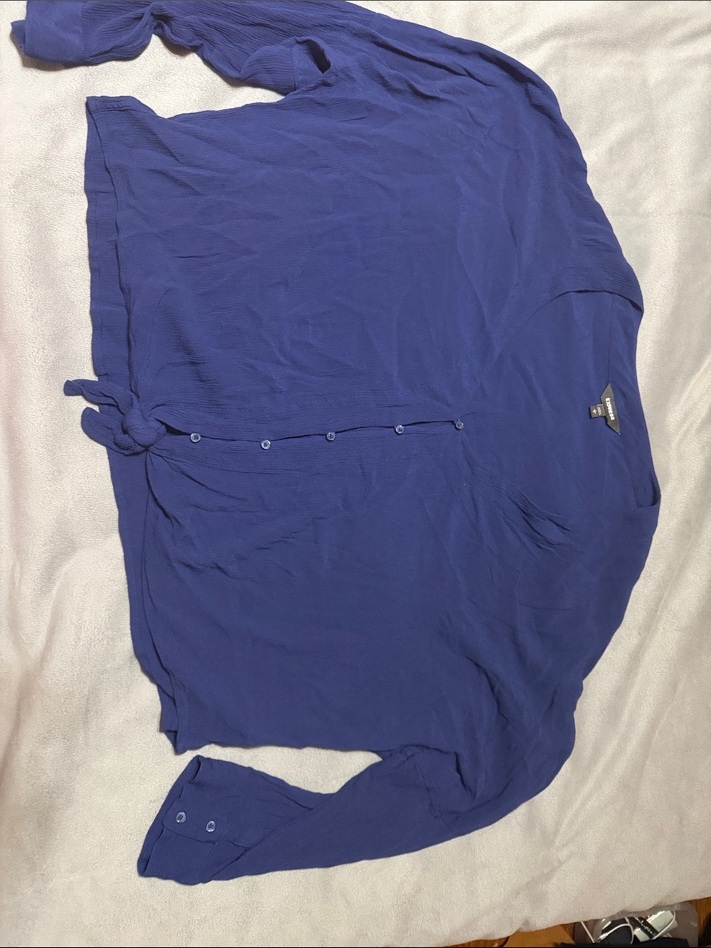 Express Deep Blue Lightweight Throw Blanket